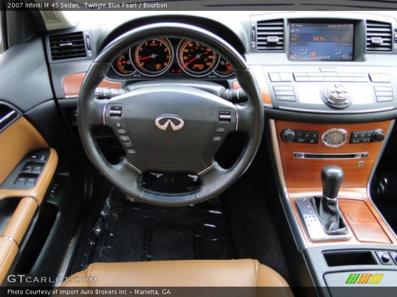 Twilight Blue Pearl / Bourbon 2007 Infiniti M 45 Sedan