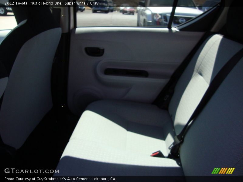 Super White / Gray 2012 Toyota Prius c Hybrid One