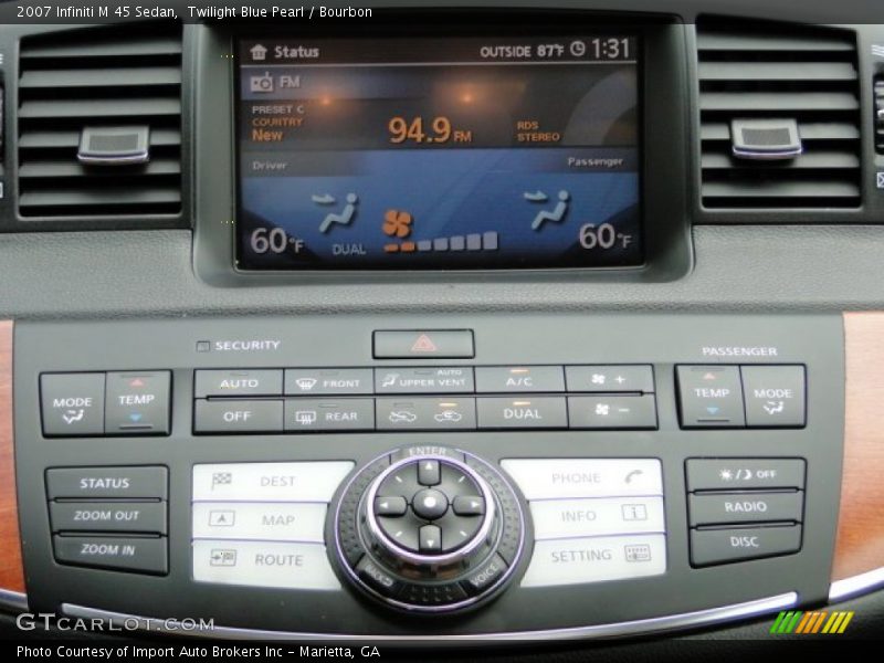 Twilight Blue Pearl / Bourbon 2007 Infiniti M 45 Sedan