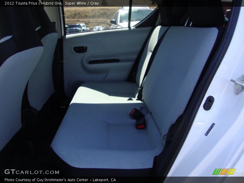 Super White / Gray 2012 Toyota Prius c Hybrid One