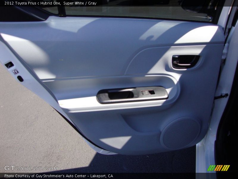 Super White / Gray 2012 Toyota Prius c Hybrid One