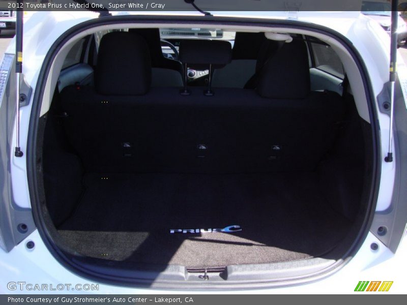 Super White / Gray 2012 Toyota Prius c Hybrid One