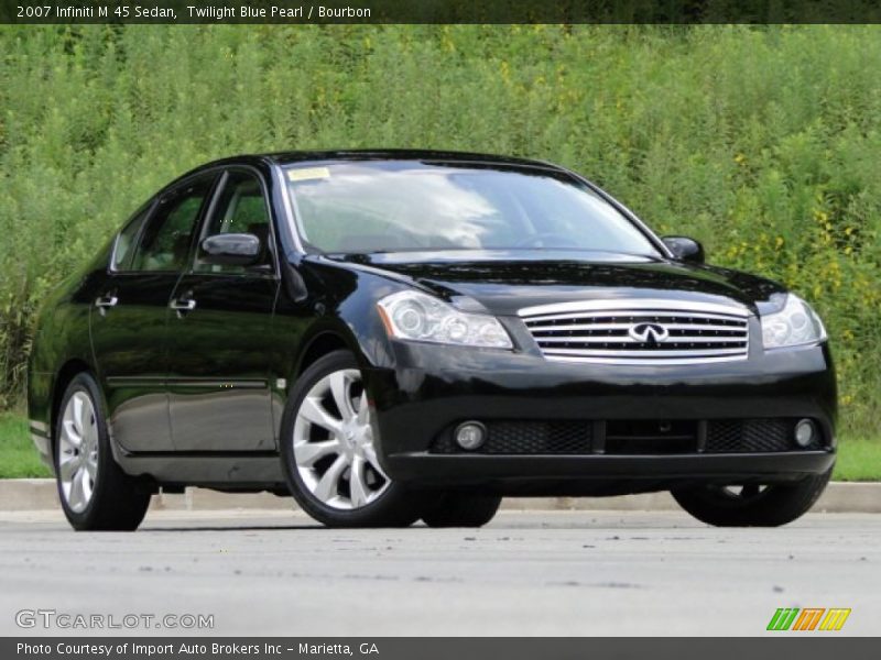 Twilight Blue Pearl / Bourbon 2007 Infiniti M 45 Sedan