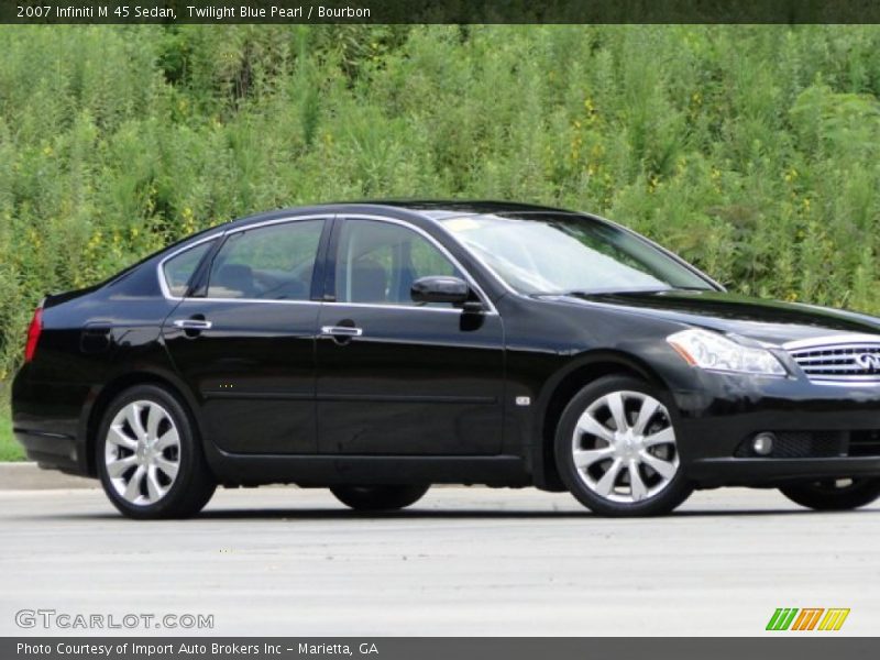 Twilight Blue Pearl / Bourbon 2007 Infiniti M 45 Sedan