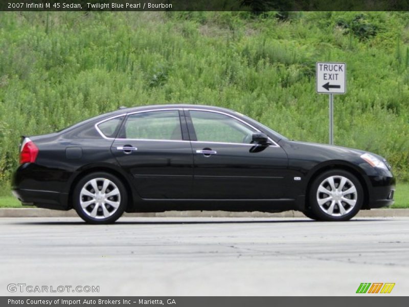 Twilight Blue Pearl / Bourbon 2007 Infiniti M 45 Sedan