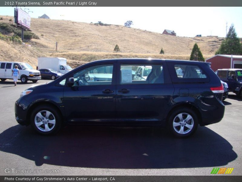 South Pacific Pearl / Light Gray 2012 Toyota Sienna