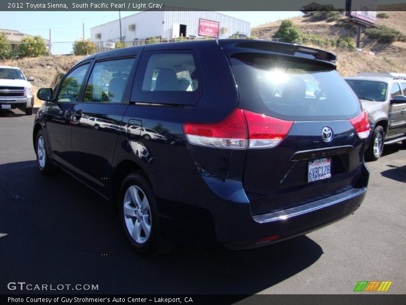 South Pacific Pearl / Light Gray 2012 Toyota Sienna