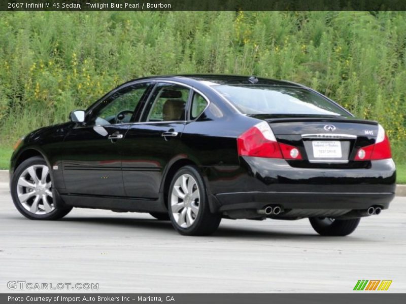 Twilight Blue Pearl / Bourbon 2007 Infiniti M 45 Sedan