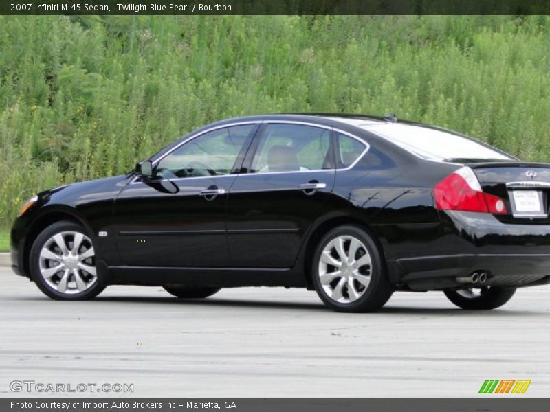 Twilight Blue Pearl / Bourbon 2007 Infiniti M 45 Sedan