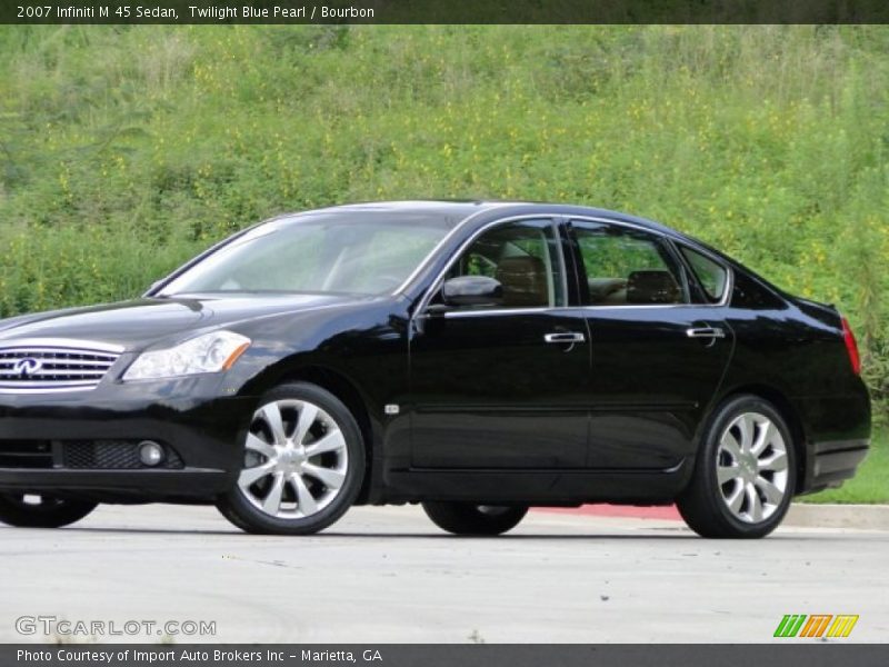 Twilight Blue Pearl / Bourbon 2007 Infiniti M 45 Sedan