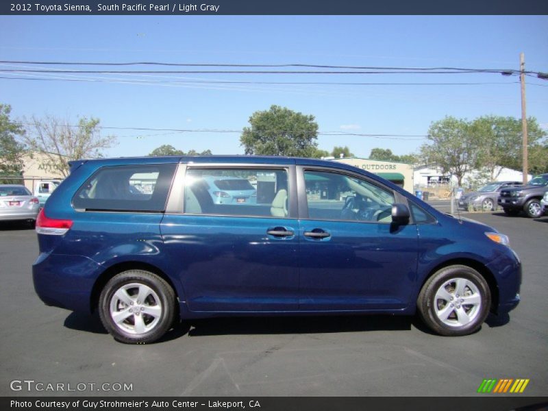 South Pacific Pearl / Light Gray 2012 Toyota Sienna