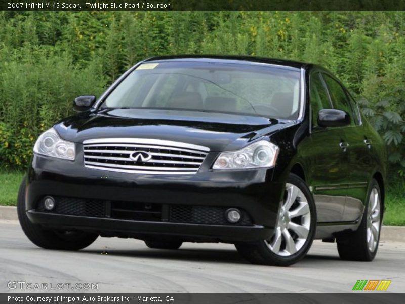 Twilight Blue Pearl / Bourbon 2007 Infiniti M 45 Sedan