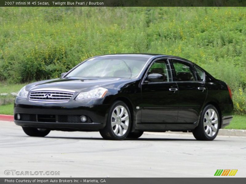 Twilight Blue Pearl / Bourbon 2007 Infiniti M 45 Sedan