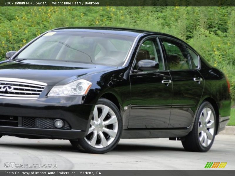 Twilight Blue Pearl / Bourbon 2007 Infiniti M 45 Sedan