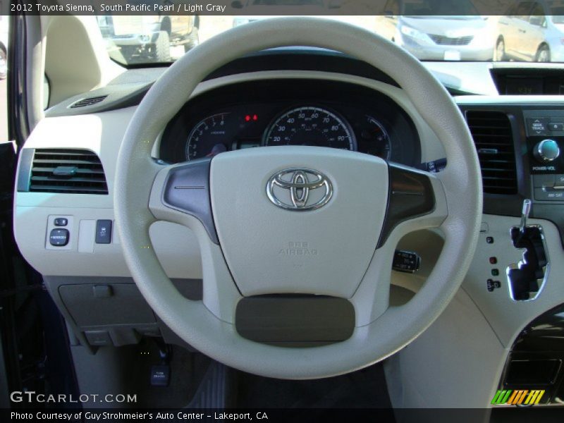South Pacific Pearl / Light Gray 2012 Toyota Sienna