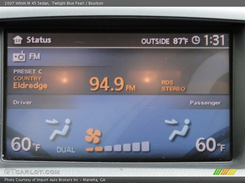 Twilight Blue Pearl / Bourbon 2007 Infiniti M 45 Sedan