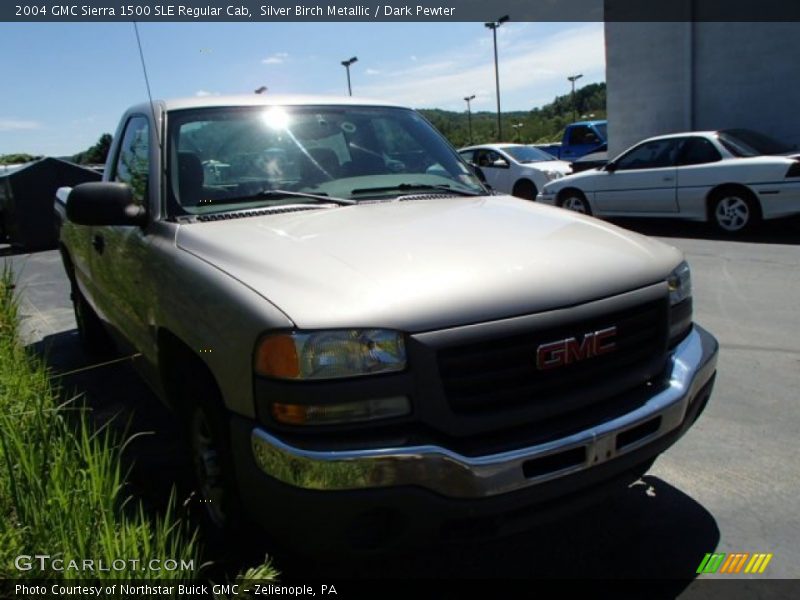 Silver Birch Metallic / Dark Pewter 2004 GMC Sierra 1500 SLE Regular Cab