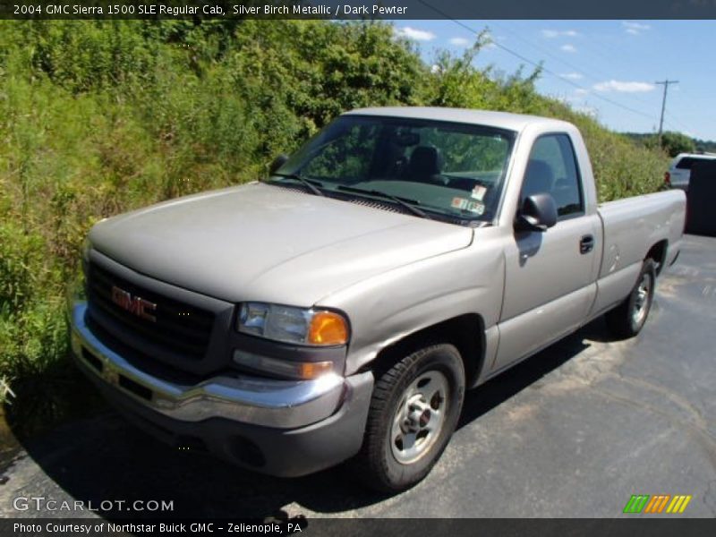 Silver Birch Metallic / Dark Pewter 2004 GMC Sierra 1500 SLE Regular Cab