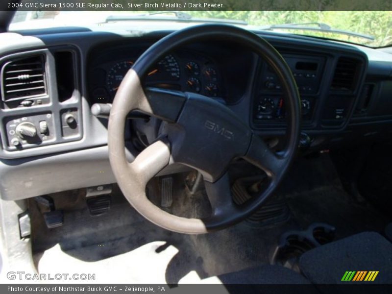 Silver Birch Metallic / Dark Pewter 2004 GMC Sierra 1500 SLE Regular Cab