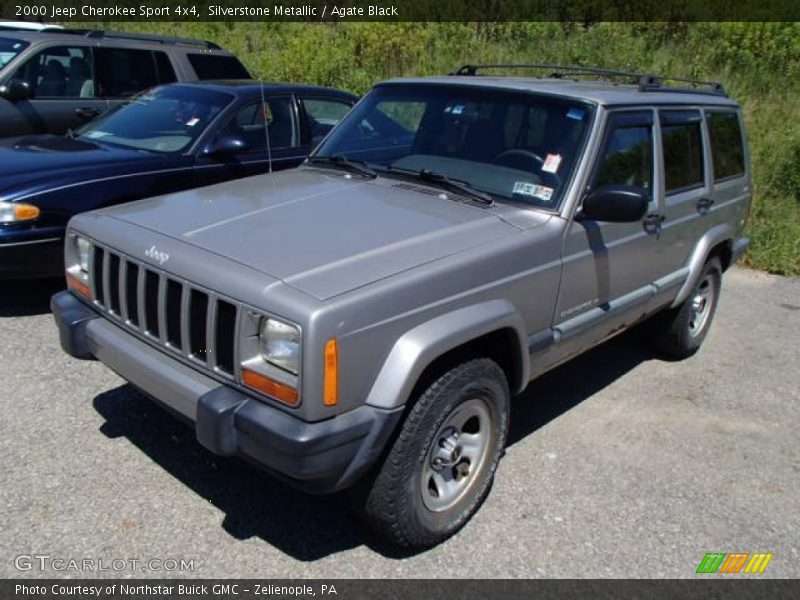 Silverstone Metallic / Agate Black 2000 Jeep Cherokee Sport 4x4