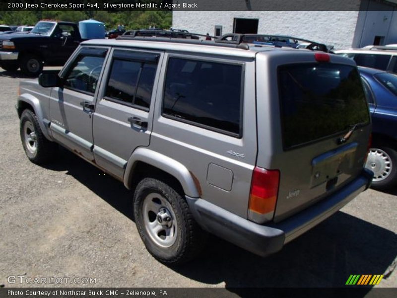 Silverstone Metallic / Agate Black 2000 Jeep Cherokee Sport 4x4