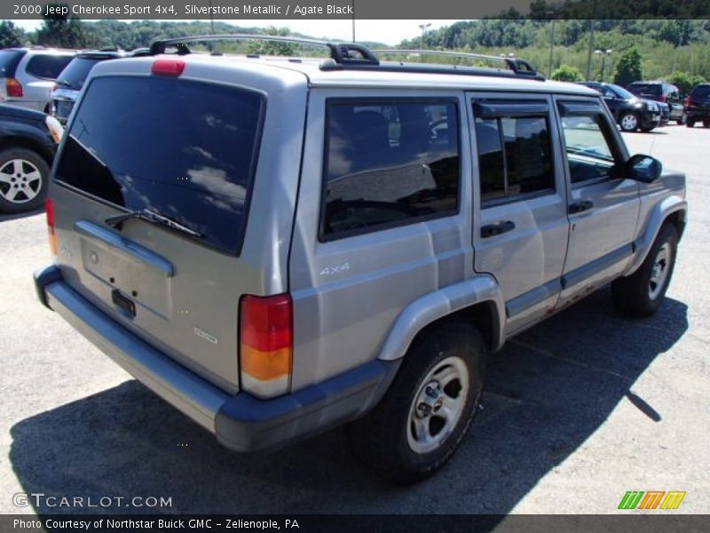 Silverstone Metallic / Agate Black 2000 Jeep Cherokee Sport 4x4
