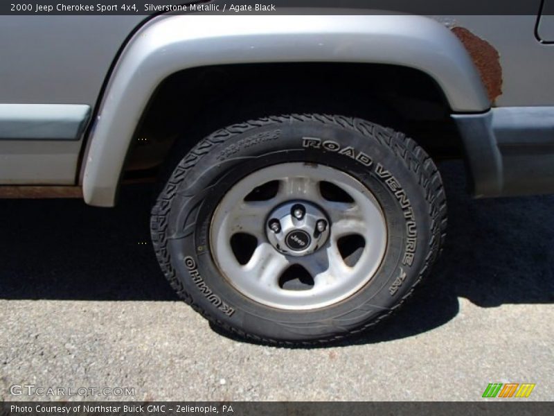 Silverstone Metallic / Agate Black 2000 Jeep Cherokee Sport 4x4