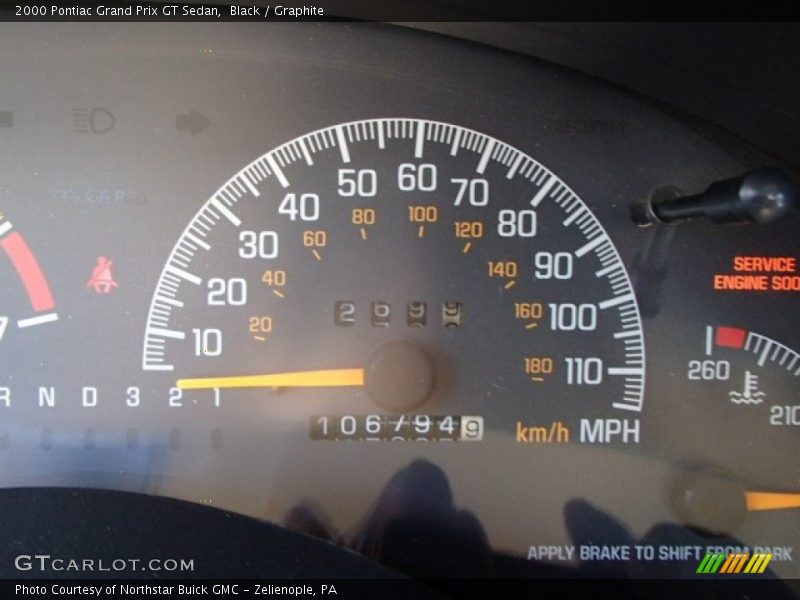 Black / Graphite 2000 Pontiac Grand Prix GT Sedan