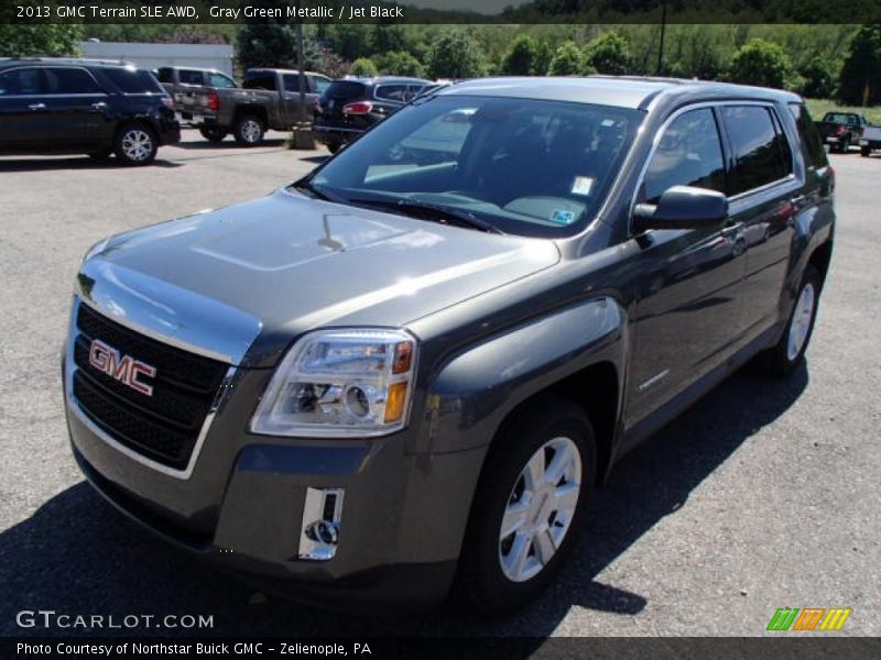 Gray Green Metallic / Jet Black 2013 GMC Terrain SLE AWD