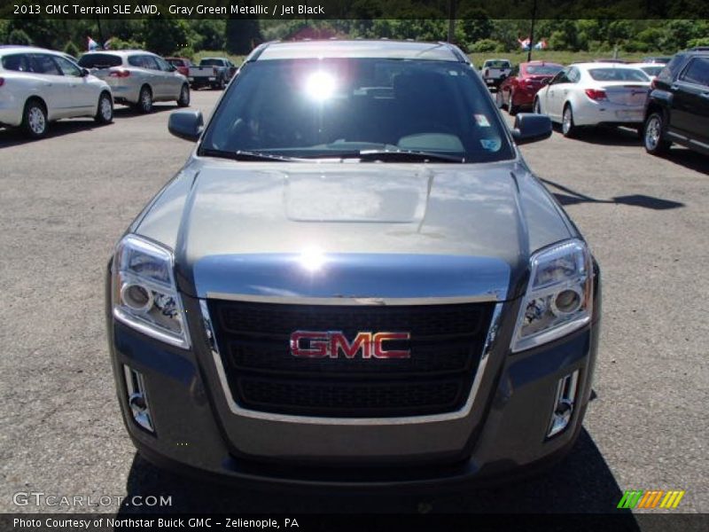 Gray Green Metallic / Jet Black 2013 GMC Terrain SLE AWD