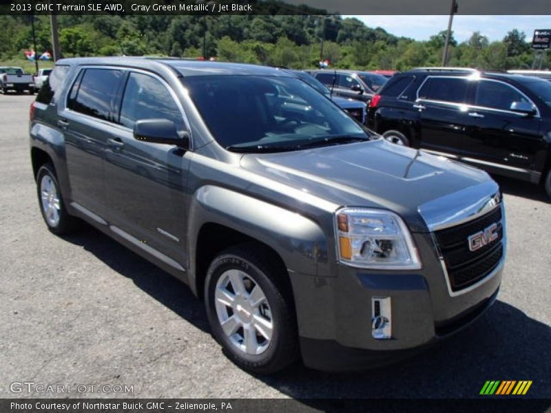 Gray Green Metallic / Jet Black 2013 GMC Terrain SLE AWD