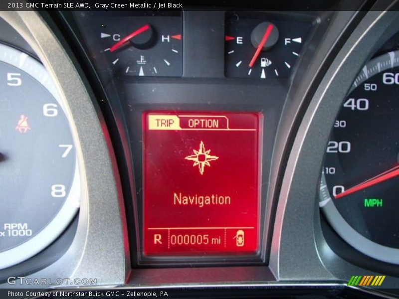 Gray Green Metallic / Jet Black 2013 GMC Terrain SLE AWD