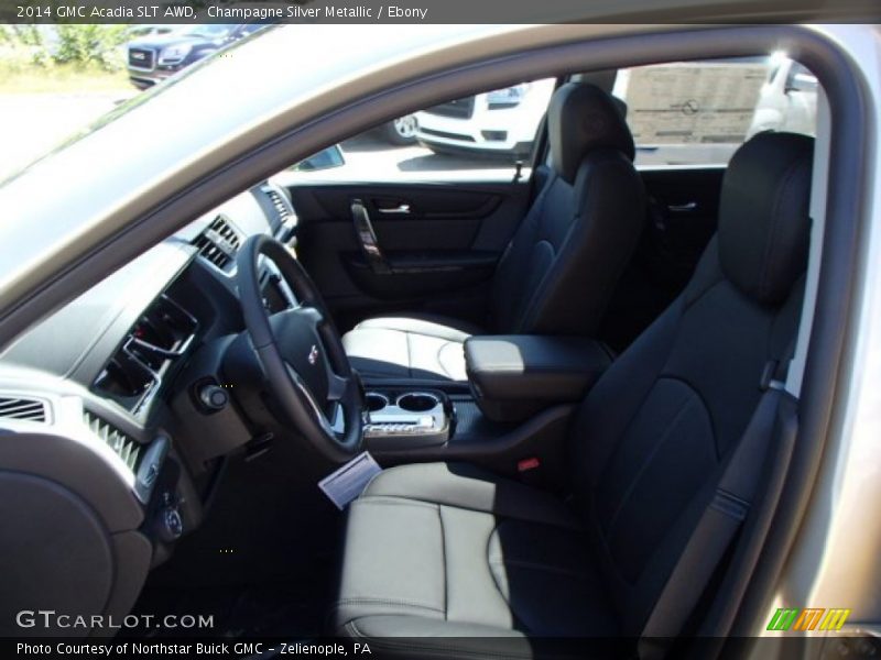 Champagne Silver Metallic / Ebony 2014 GMC Acadia SLT AWD