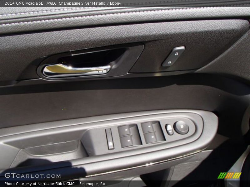 Champagne Silver Metallic / Ebony 2014 GMC Acadia SLT AWD
