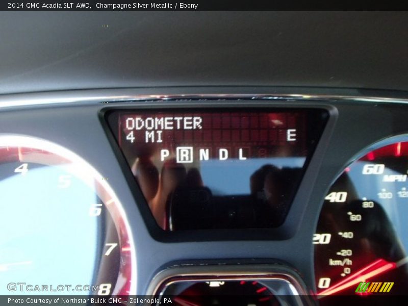 Champagne Silver Metallic / Ebony 2014 GMC Acadia SLT AWD