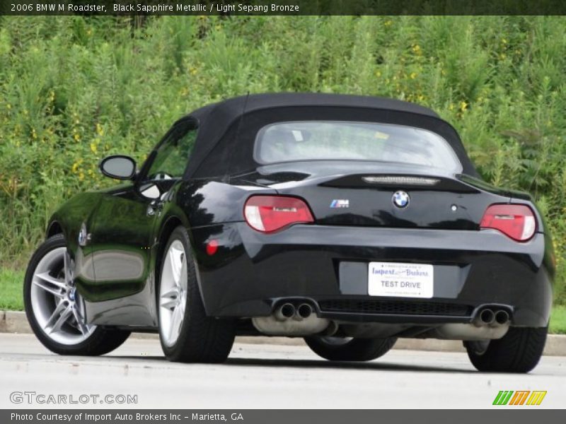 Black Sapphire Metallic / Light Sepang Bronze 2006 BMW M Roadster