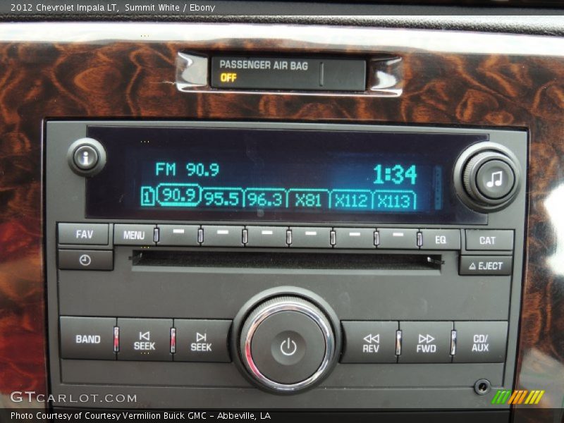 Summit White / Ebony 2012 Chevrolet Impala LT
