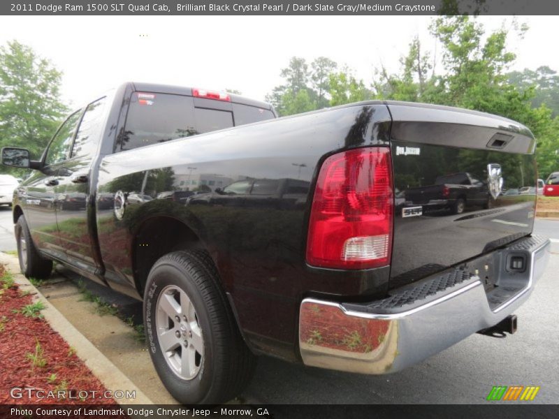 Brilliant Black Crystal Pearl / Dark Slate Gray/Medium Graystone 2011 Dodge Ram 1500 SLT Quad Cab