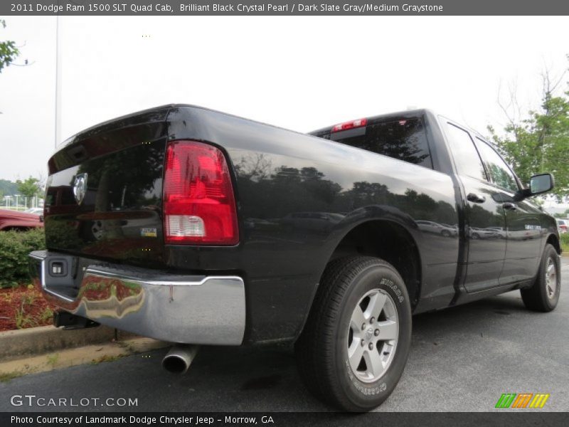 Brilliant Black Crystal Pearl / Dark Slate Gray/Medium Graystone 2011 Dodge Ram 1500 SLT Quad Cab