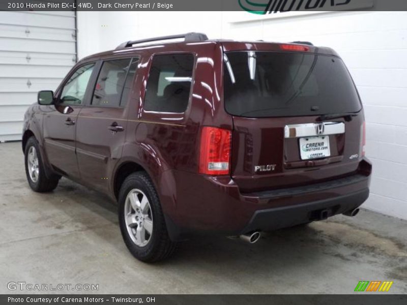 Dark Cherry Pearl / Beige 2010 Honda Pilot EX-L 4WD