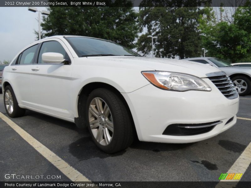 Bright White / Black 2012 Chrysler 200 Touring Sedan