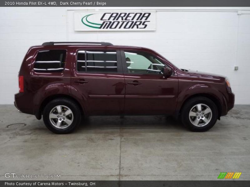 Dark Cherry Pearl / Beige 2010 Honda Pilot EX-L 4WD