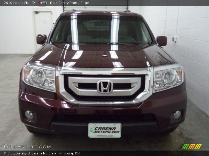 Dark Cherry Pearl / Beige 2010 Honda Pilot EX-L 4WD