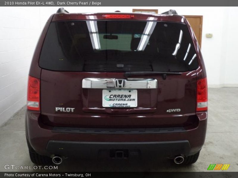 Dark Cherry Pearl / Beige 2010 Honda Pilot EX-L 4WD