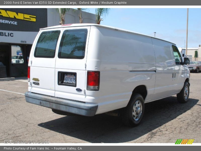 Oxford White / Medium Graphite 2000 Ford E Series Van E350 SD Extended Cargo