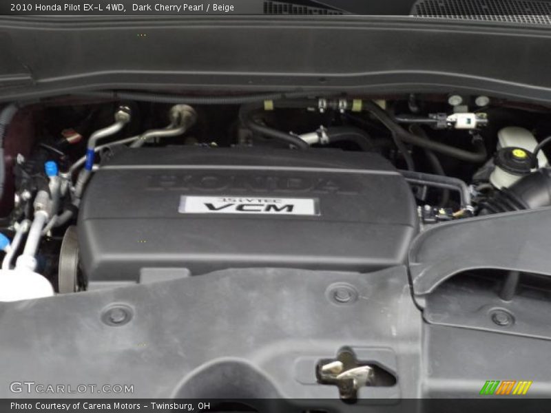 Dark Cherry Pearl / Beige 2010 Honda Pilot EX-L 4WD