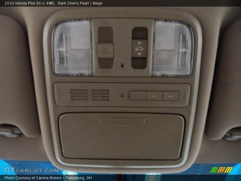 Dark Cherry Pearl / Beige 2010 Honda Pilot EX-L 4WD