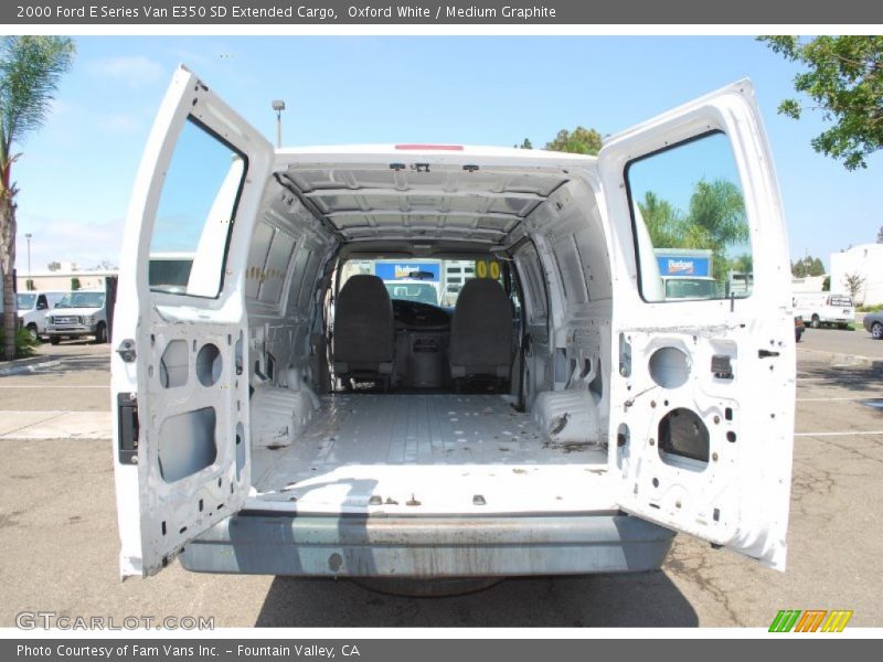 Oxford White / Medium Graphite 2000 Ford E Series Van E350 SD Extended Cargo