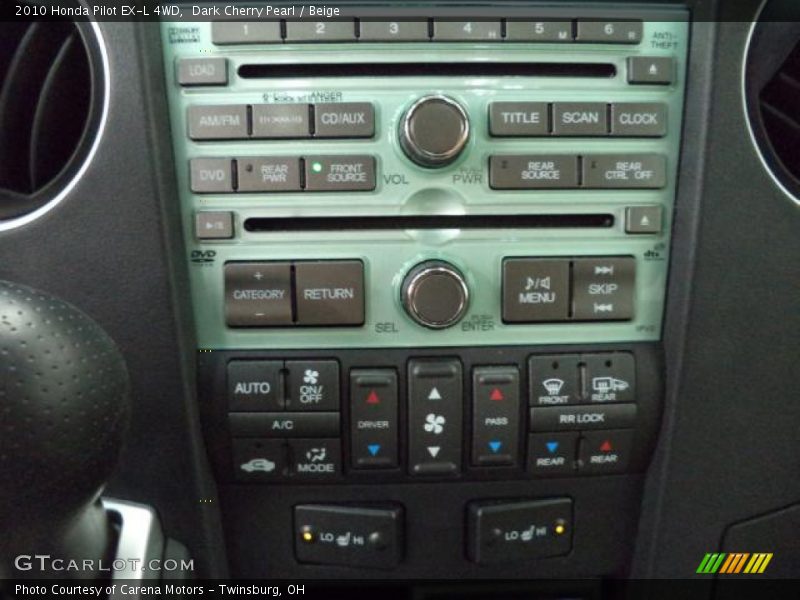 Dark Cherry Pearl / Beige 2010 Honda Pilot EX-L 4WD