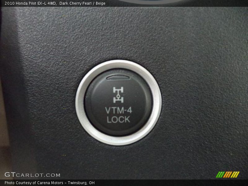 Dark Cherry Pearl / Beige 2010 Honda Pilot EX-L 4WD